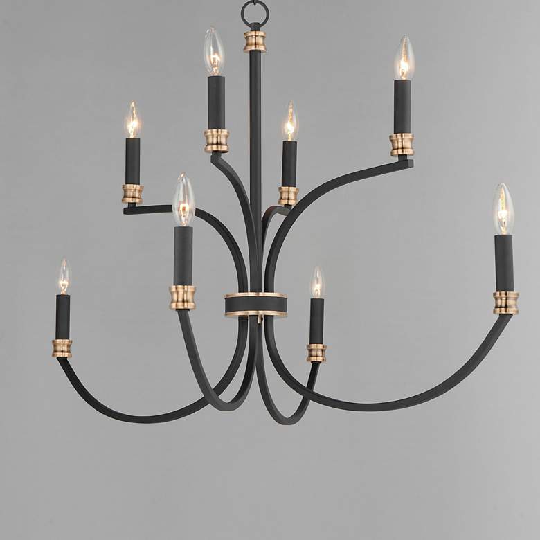 Image 5 Maxim Charlton 48" Wide Black 8-Light 2-Tier Chandelier more views