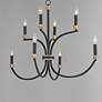 5_Maxim Charlton 48" Wide Black 8-Light 2-Tier Chandelier more views