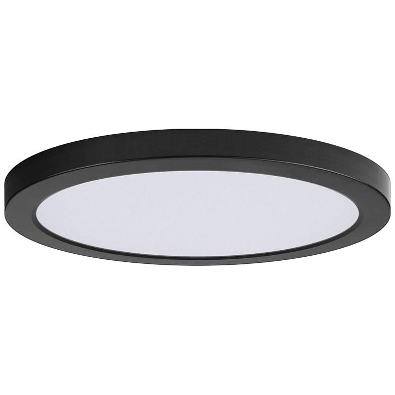 Image 1 Maxim Chip 12" Black 22W RD LED Flush Mount