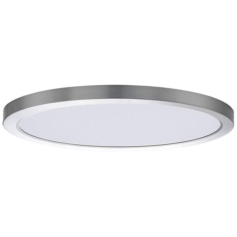 Image 1 Maxim Chip 16" Satin Nickel 32W RD LED Flush Mount
