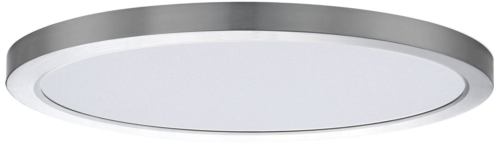 Maxim Chip 16" Satin Nickel 32W Round LED Flush Mount-3000K
