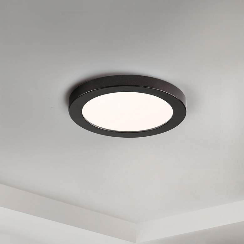 Image 2 Maxim Chip 5" Black 12W RD LED Ceiling Light more views