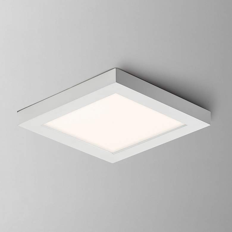 Image 1 Maxim Chip 5 inch Wide White Square LED Ceiling Light