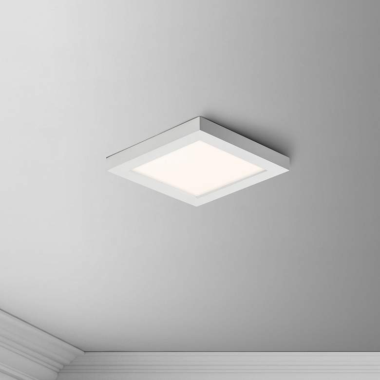 Image 1 Maxim Chip 5 inch Wide White Square LED Ceiling Light