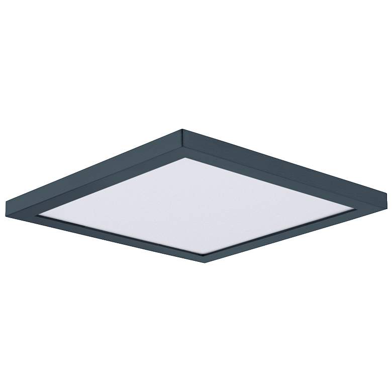 Image 1 Maxim Chip 6.5" Black Square LED Flush Mount Ceiling Light