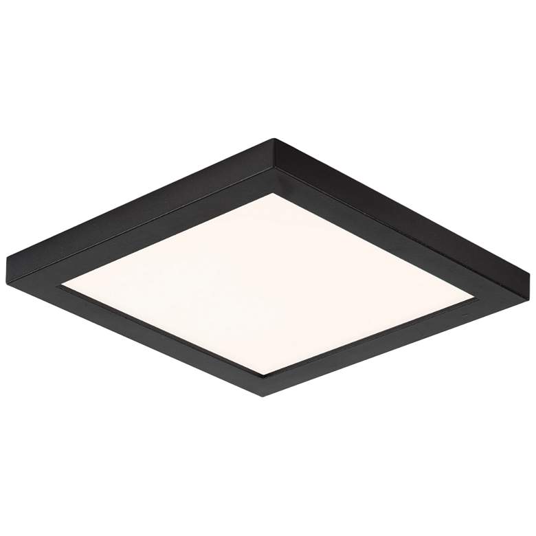 Image 3 Maxim Chip 6.5" Black Square LED Flush Mount Ceiling Light more views