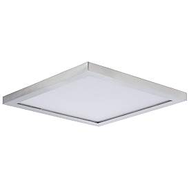 Image2 of Maxim Chip 6.5" Nickel Square LED Flush Mount Ceiling Light