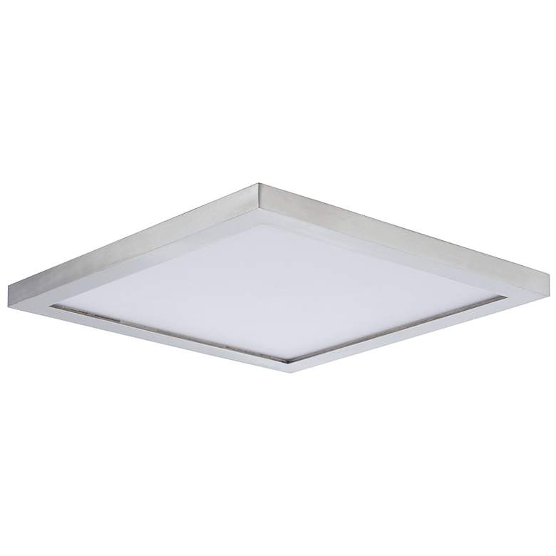 Image 1 Maxim Chip 6.5 inch Nickel Square LED Flush Mount Ceiling Light