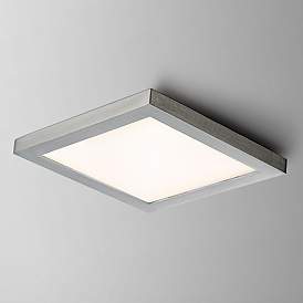 Image1 of Maxim Chip 6.5" Nickel Square LED Flush Mount Ceiling Light