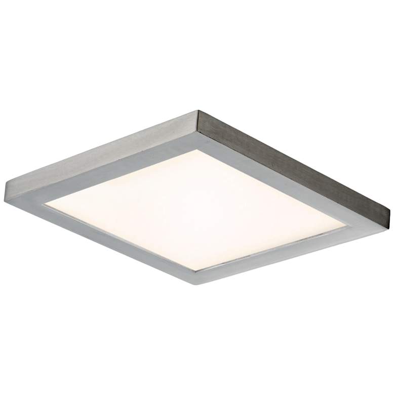 Image 3 Maxim Chip 6.5" Nickel Square LED Flush Mount Ceiling Light more views