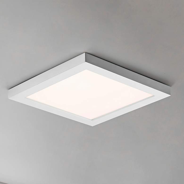 Image 1 Maxim Chip 6.5" White Square LED Flush Mount Ceiling Light