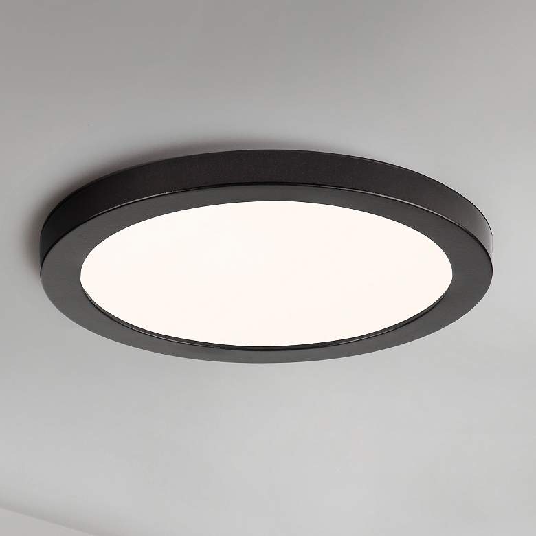 Image 1 Maxim Chip 7" Black 15W RD LED Ceiling Light