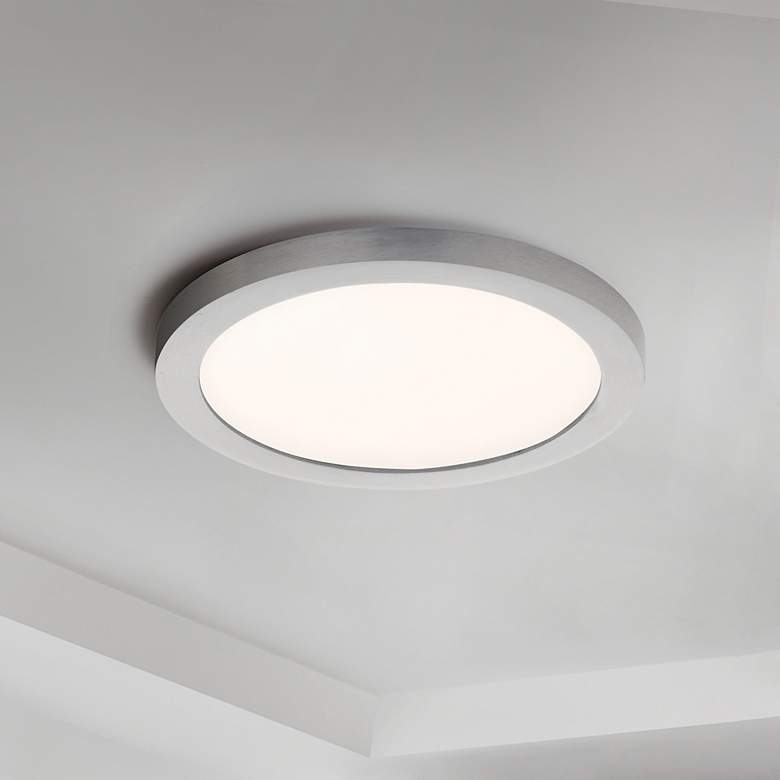 Image 3 Maxim Chip 7" Satin Nickel 15W RD LED Ceiling Light more views