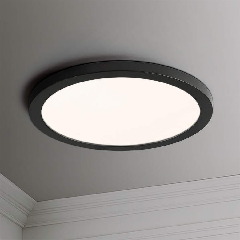 Image 3 Maxim Chip 9" Black 18W RD LED Ceiling Light 3000K more views