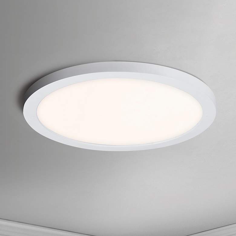 Image 1 Maxim Chip 9" White 18W RD LED Ceiling Light 3000K
