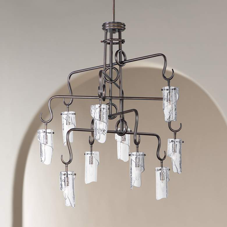 Image 1 Maxim Citadel 33 1/4"W Chestnut Bronze 10-Light Chandelier