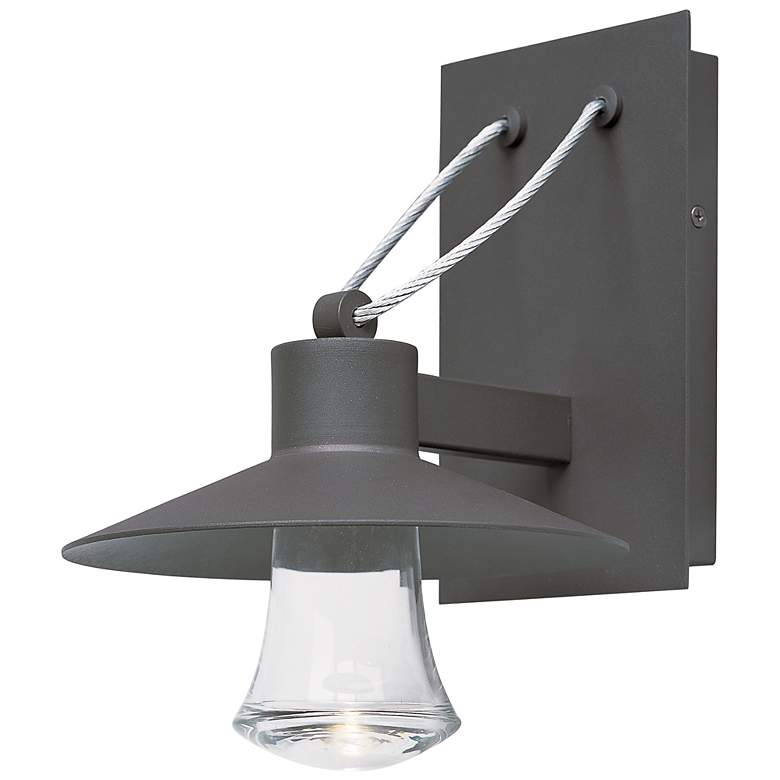 Image 1 Maxim Civic 10 1/2" High Architectural Bronze LED Outdoor Wall Light