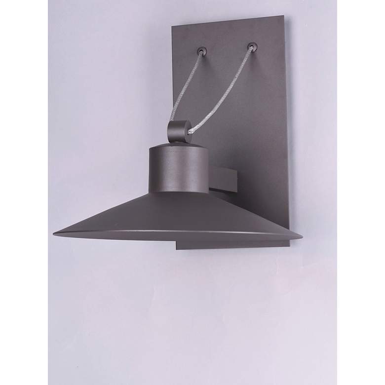 Image 2 Maxim Civic 10 1/4" High Architectural Bronze LED Outdoor Wall Light more views