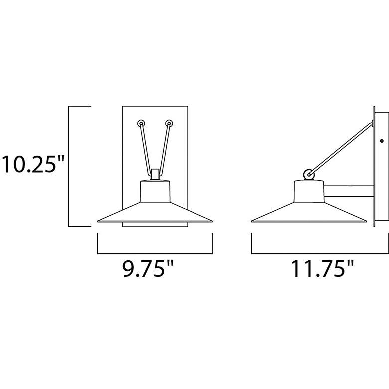 Image 4 Maxim Civic 10 1/4" High Architectural Bronze LED Outdoor Wall Light more views