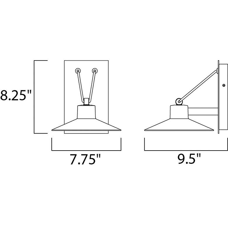 Image 5 Maxim Civic 8 1/4" High Architectural Bronze LED Outdoor Wall Light more views