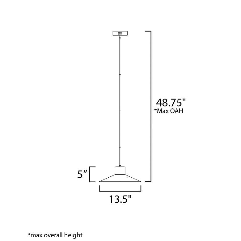 Image 3 Maxim Civic 9 3/4" Wide Architectural Bronze LED Outdoor Hanging Light more views