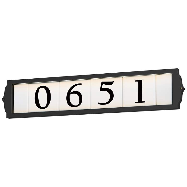 Image 1 Maxim Classic 25" Wide Black LED Outdoor Wall-Mount Address Frame