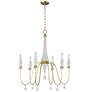 Maxim Claymore 28" Wide Gold Finish 6-Light Chandelier