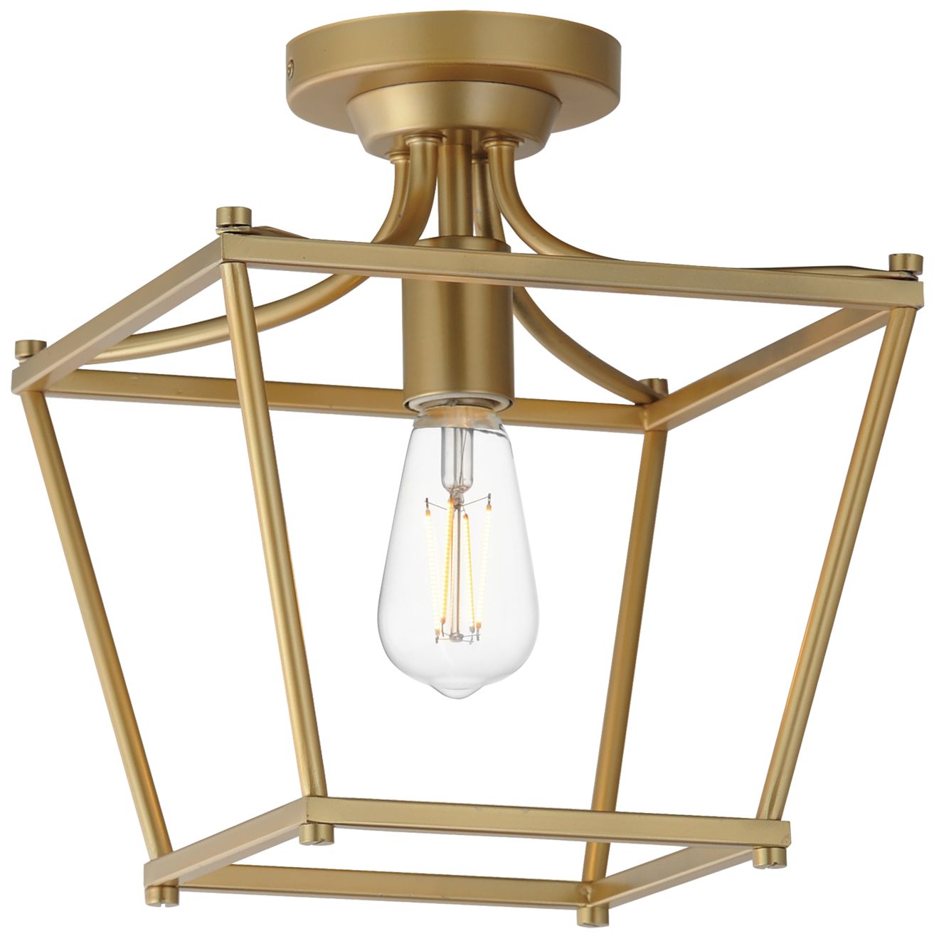 Maxim Clifton 10" Wide Natural Aged Brass Single Pendant / Semi-Flush