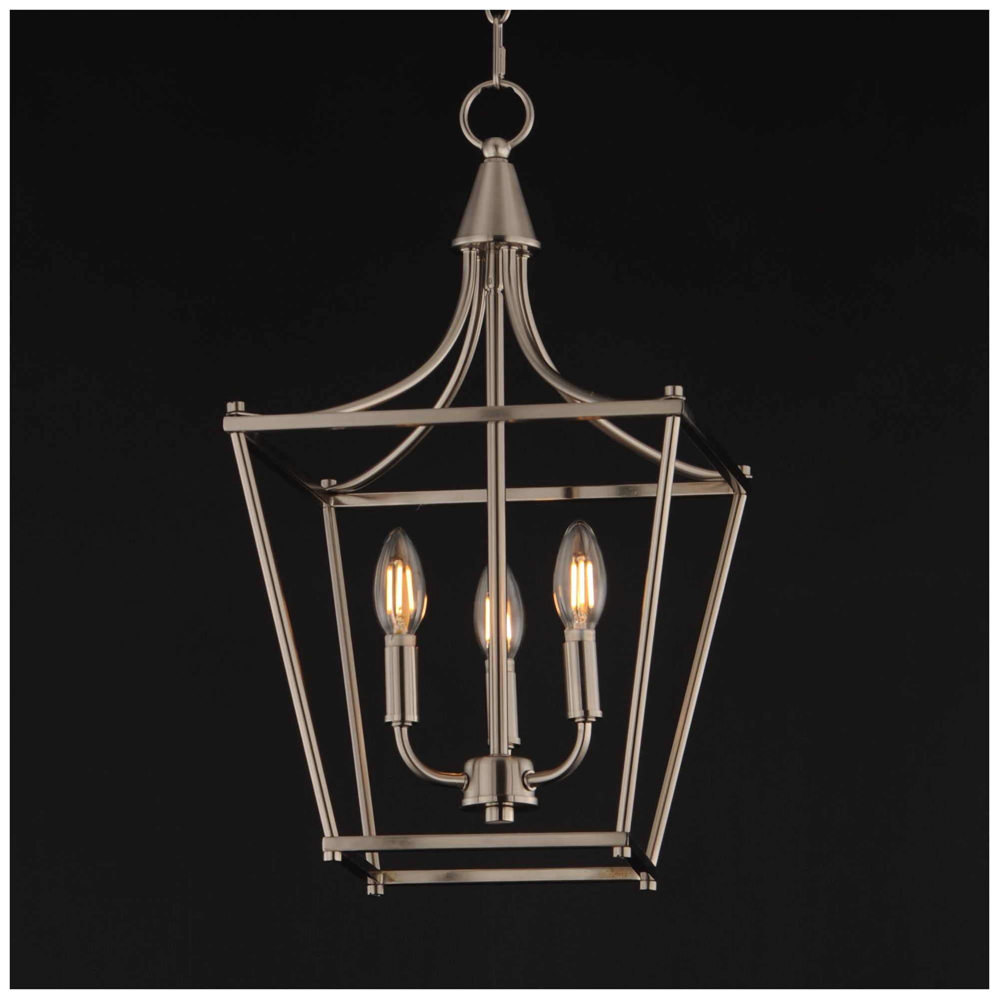 Image 4 Maxim Clifton 11 1/2" Wide Satin Nickel 3-Light Pendant more views
