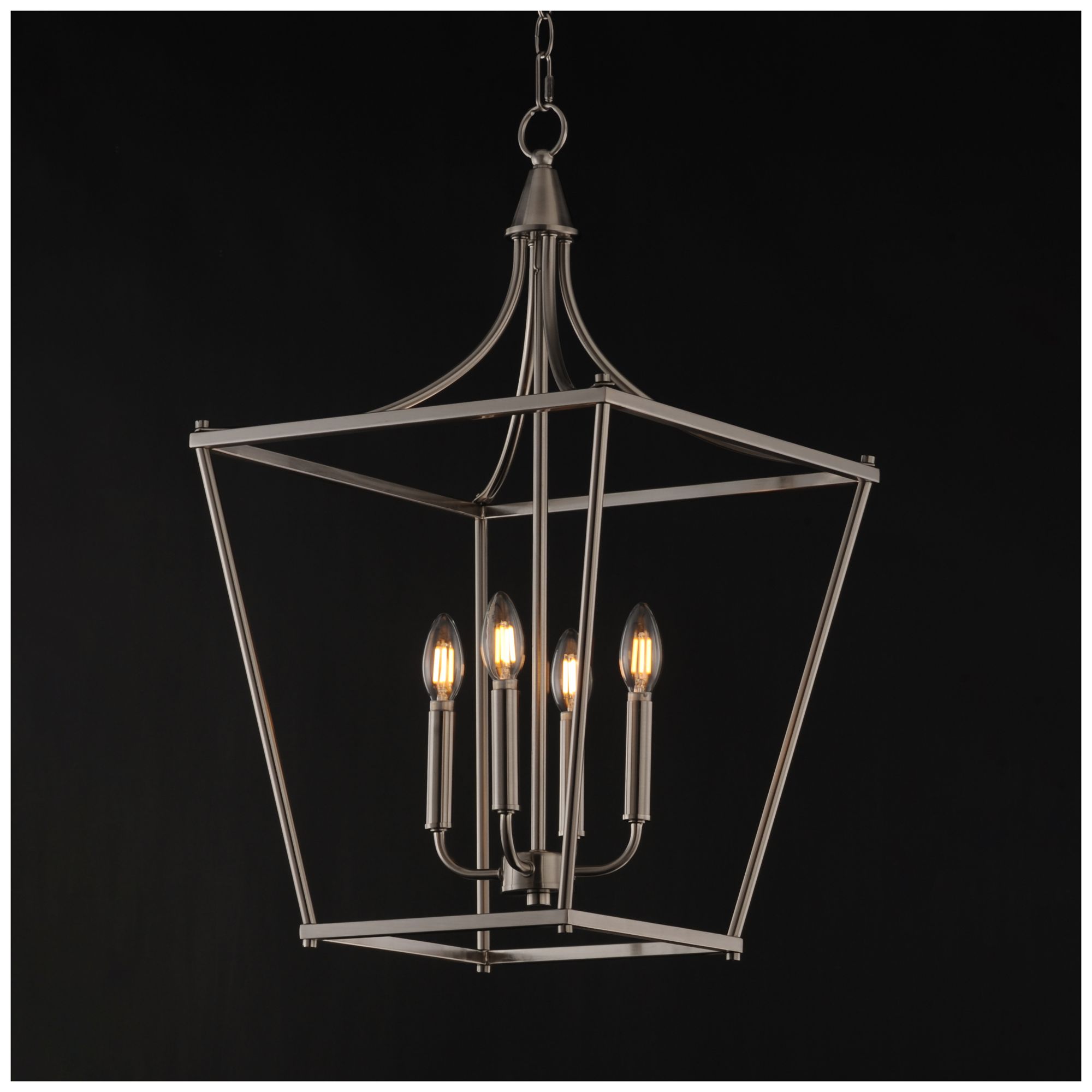 Image 3 Maxim Clifton 16" Wide Satin Nickel 4-Light Pendant more views