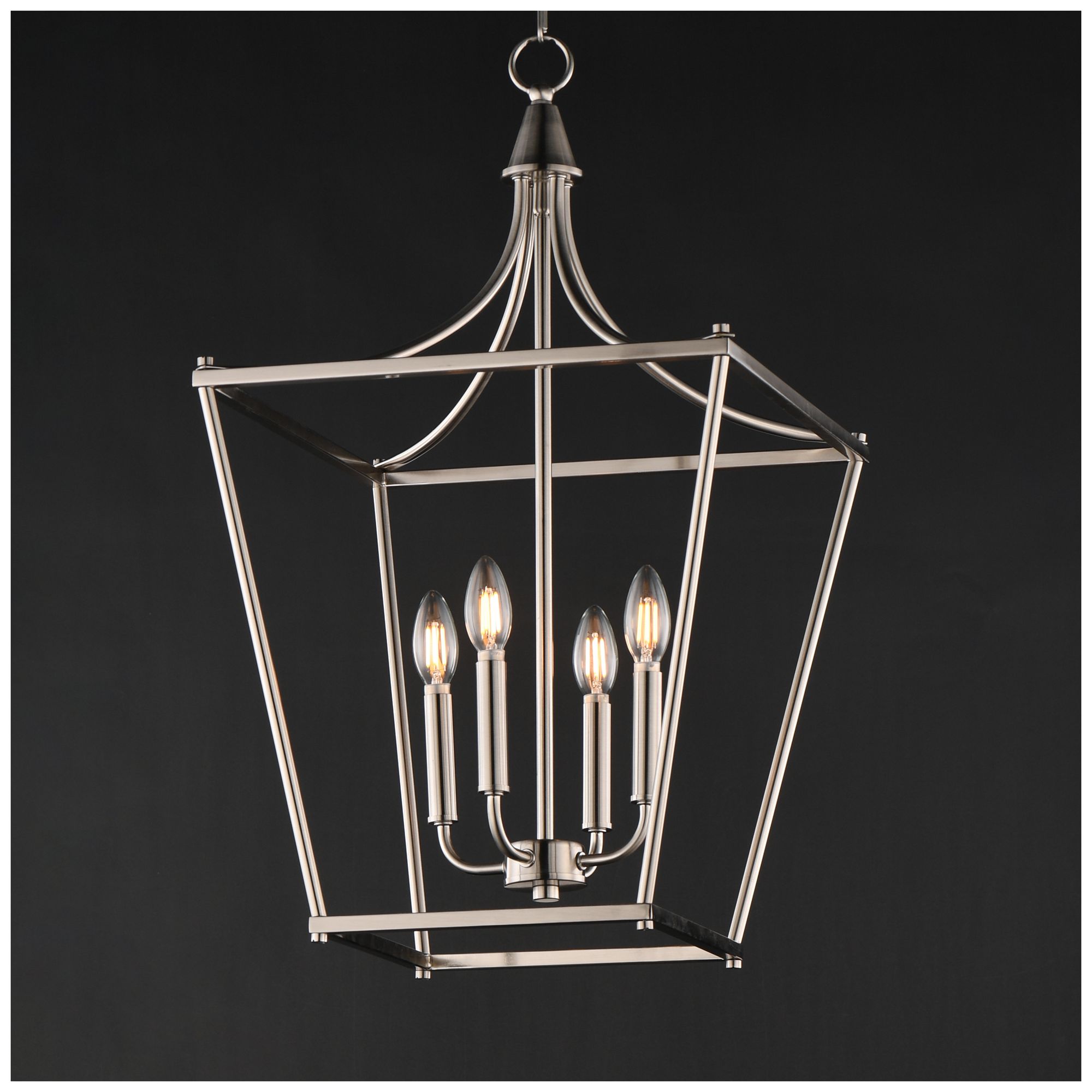 Image 4 Maxim Clifton 16" Wide Satin Nickel 4-Light Pendant more views