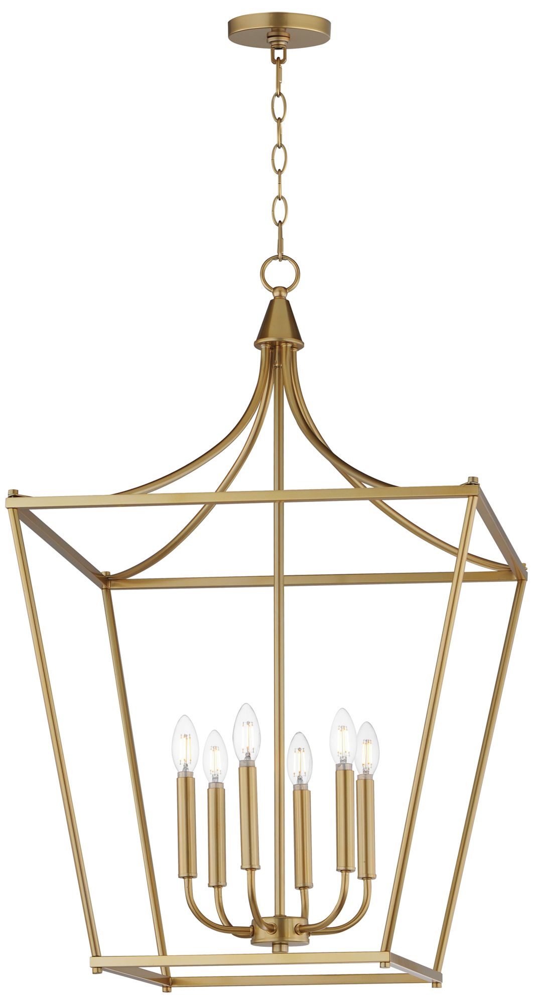 Maxim Clifton 22" Wide Natural Aged Brass 6-Light Pendant