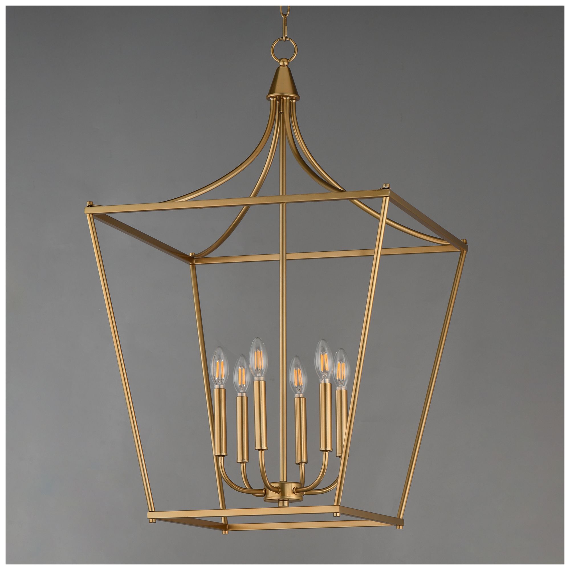 Image 3 Maxim Clifton 22" Wide Natural Aged Brass 6-Light Pendant more views