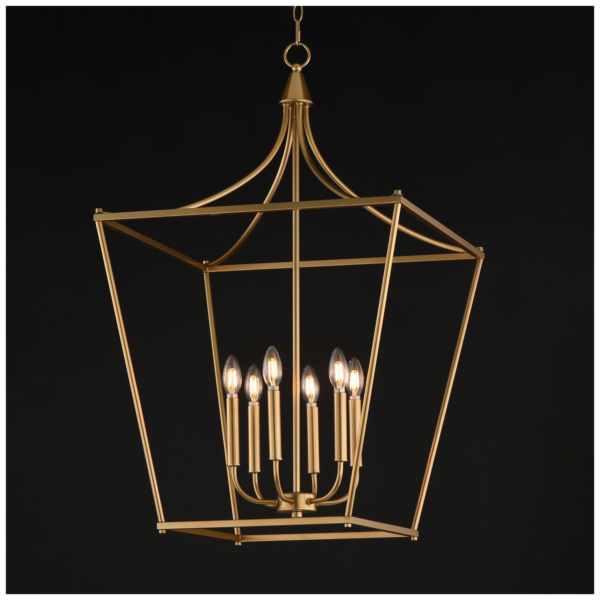 Image 4 Maxim Clifton 22" Wide Natural Aged Brass 6-Light Pendant more views