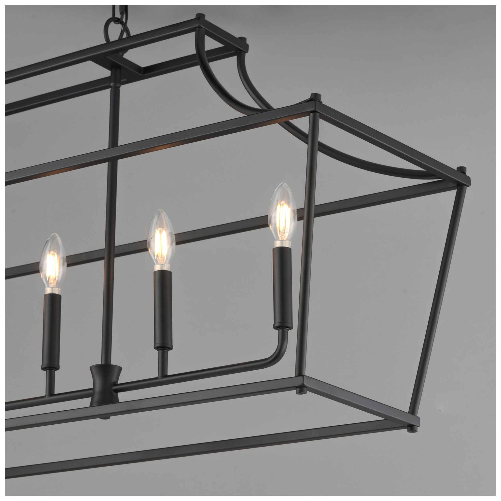 Image 4 Maxim Clifton 48" Black 6-Light Linear Pendant more views