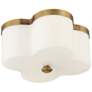 1_Maxim Clover 13 1/2" Wide Natural Aged Brass Ceiling Light
