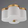 3_Maxim Clover 13 1/2" Wide Natural Aged Brass Ceiling Light more views