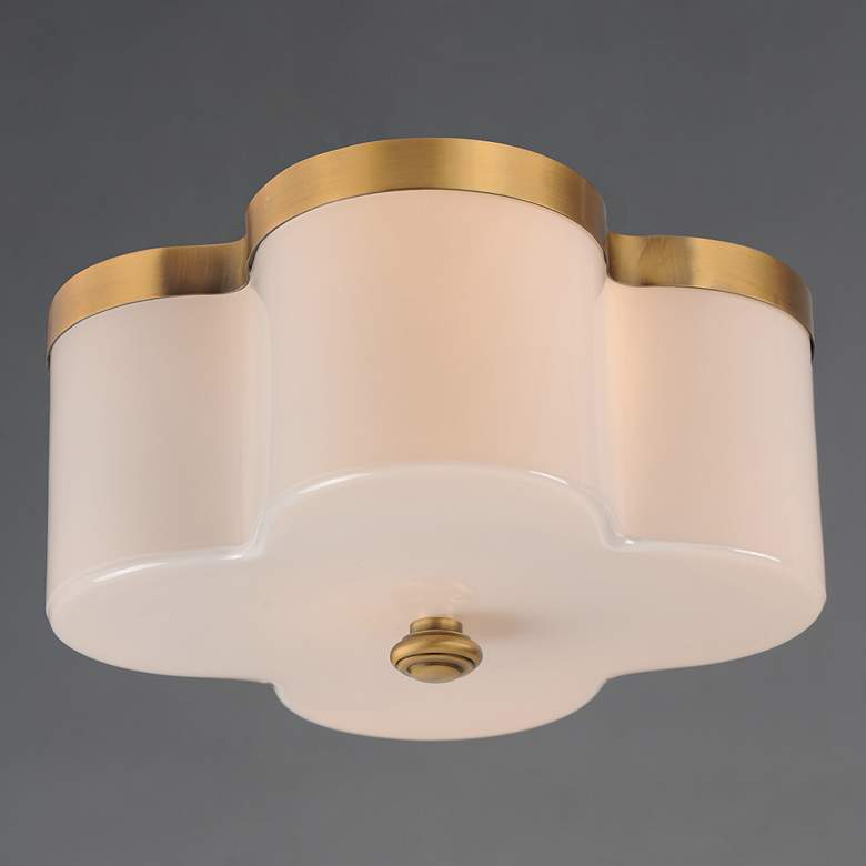 Image 4 Maxim Clover 13 1/2" Wide Natural Aged Brass Ceiling Light more views