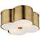 Maxim Clover 14" Wide Natural Aged Brass Ceiling Light