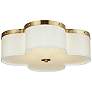 2_Maxim Clover 19 3/4" Wide Satin Brass Flush Mount Ceiling Light