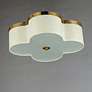 5_Maxim Clover 19 3/4" Wide Satin Brass Flush Mount Ceiling Light more views