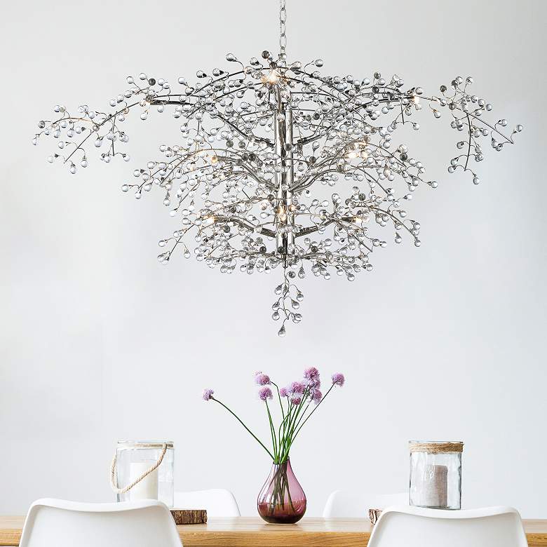 Image 1 Maxim Cluster 47" Wide Modern 12-Light LED Chandelier