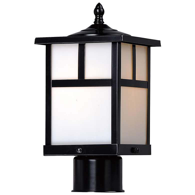 Image 1 Maxim Coldwater 12" High Black Outdoor Post Light