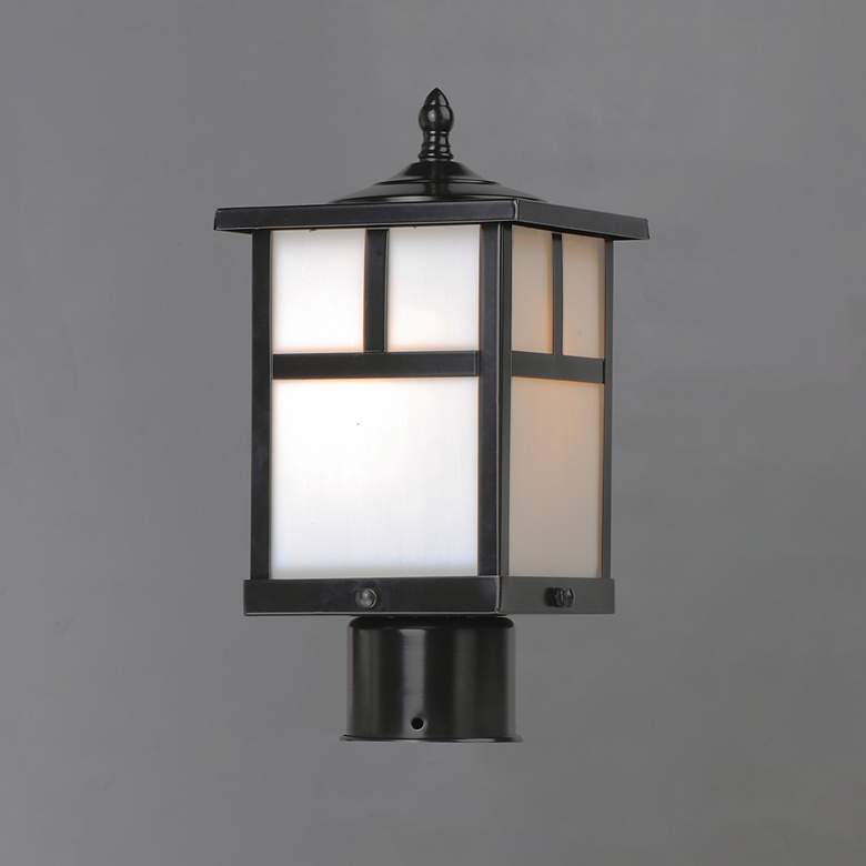 Image 4 Maxim Coldwater 12" High Black Outdoor Post Light more views