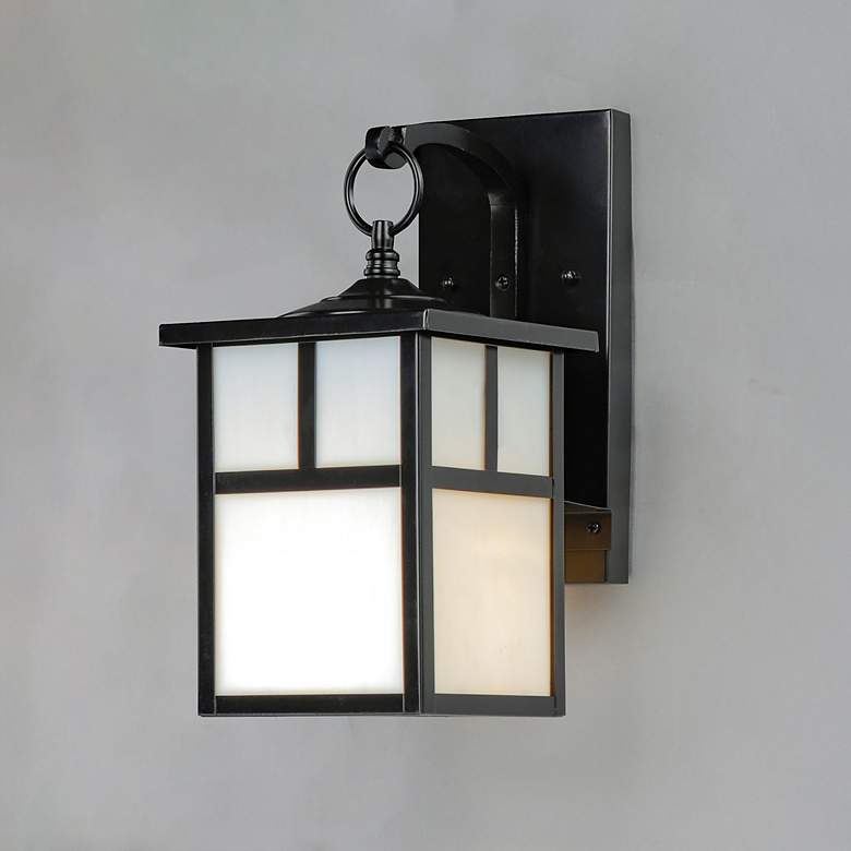 Image 1 Maxim Coldwater 12" High Black Outdoor Wall Light