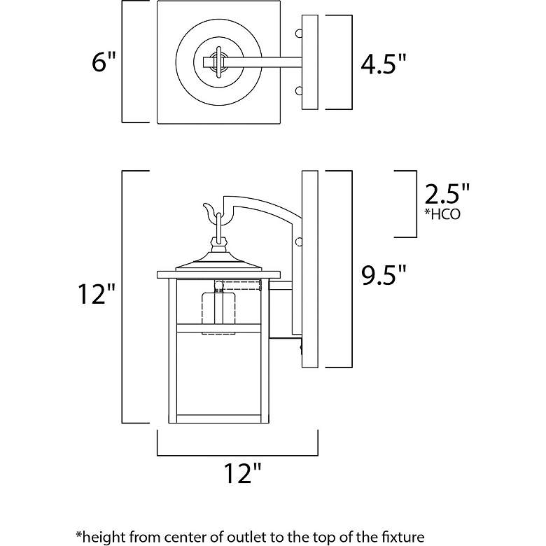 Image 5 Maxim Coldwater 12" High Burnished Outdoor Wall Light more views