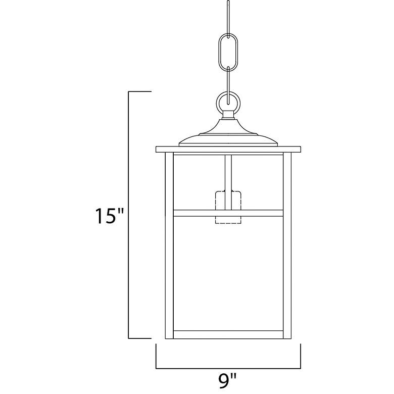 Image 3 Maxim Coldwater 15" Bronze and Honey Glass Outdoor Hanging Light more views