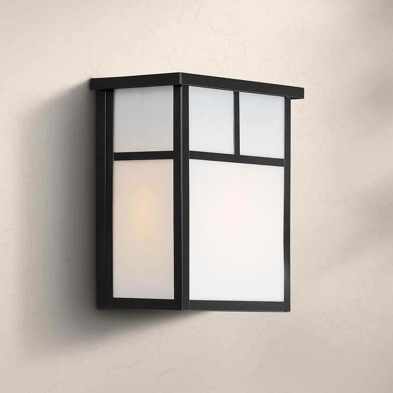 Image 1 Maxim Coldwater 7 1/2" High Black Outdoor Wall Light