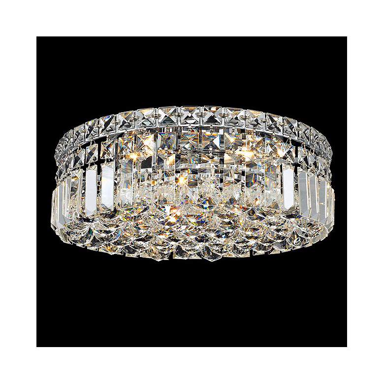 Image 1 Maxim Collection 14"W Chrome and Crystal Ceiling Light
