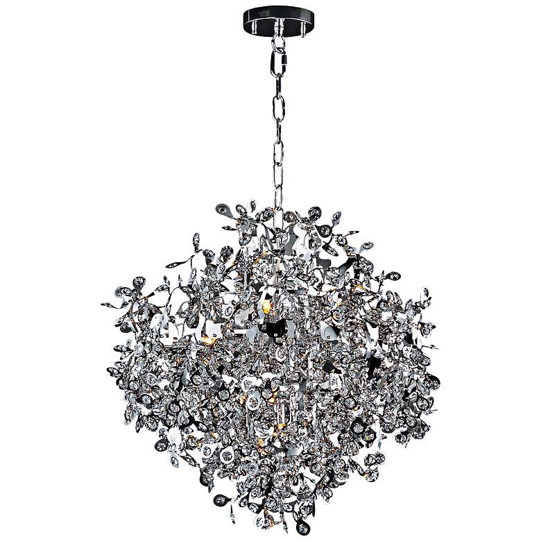 Image 3 Maxim Comet 25 inch Wide Chrome and Crystal Chandelier